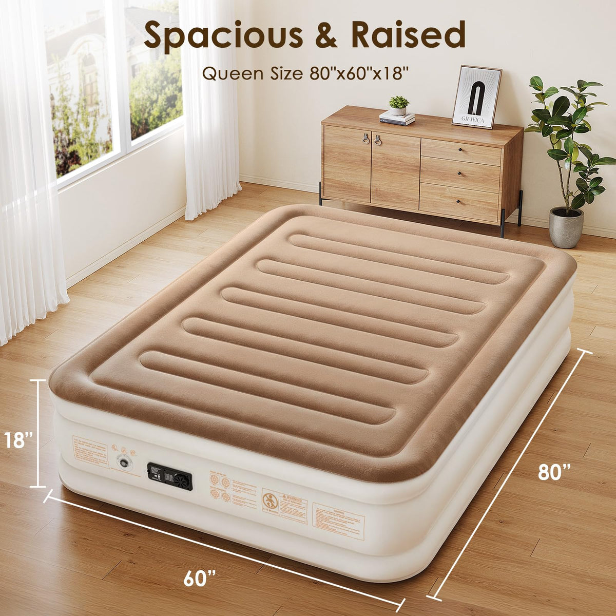 EISENFUER built-in pump inflates in about 3.5 minutes
