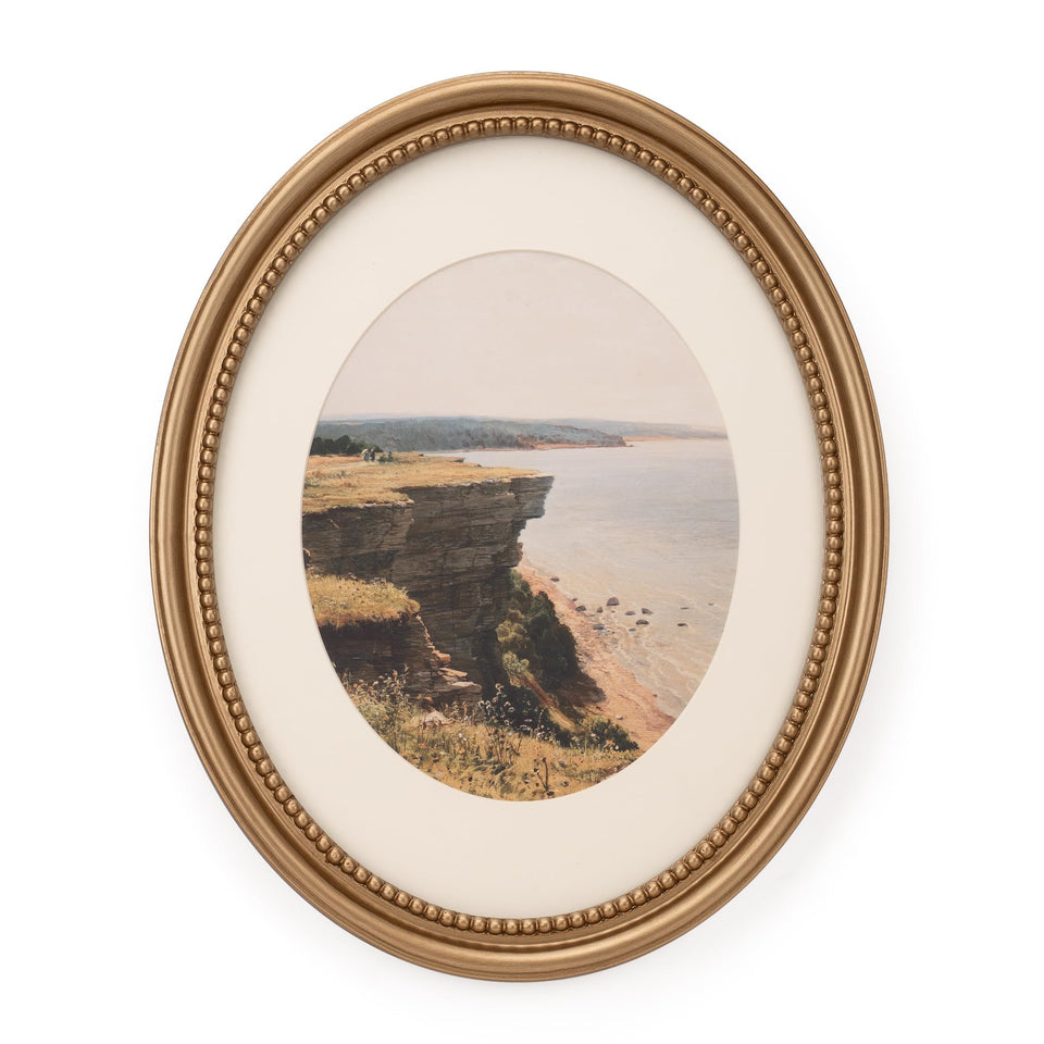 Eitida 11x14 oval frame with distressed champagne gold finish for elegant display