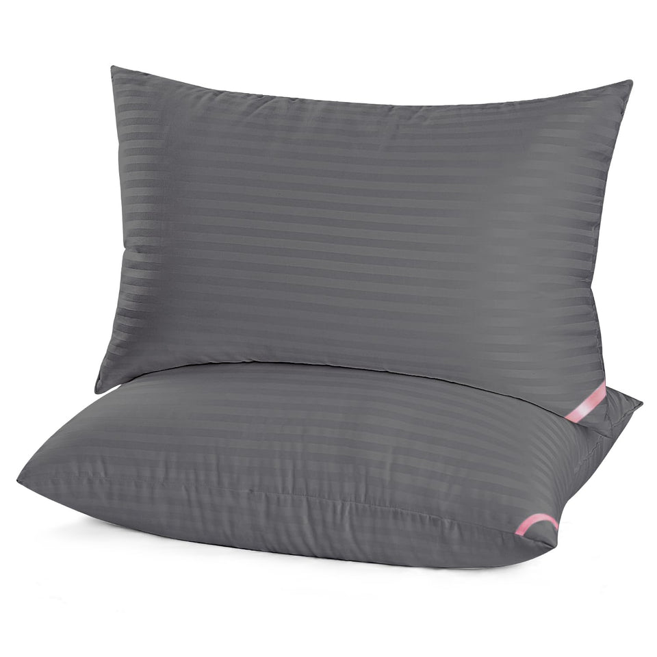 EIUE bed pillows 2-pack queen 20x30 for side and back sleepers offering plush microfiber comfort