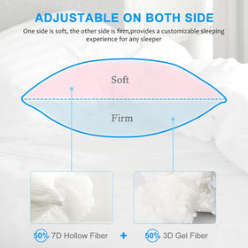 EIUE Hotel Collection pillows microfiber fill close-up demonstrates balanced softness and support