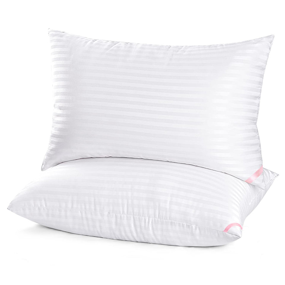 EIUE Hotel Collection pillow pack close-up shows plush microfiber filling for durable comfort