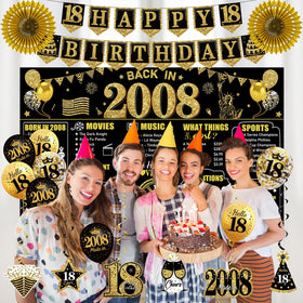 Eiurteao 12-inch balloons in black and gold for celebration