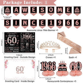 Eiurteao rhinestone crown for a glamorous 60th birthday moment.