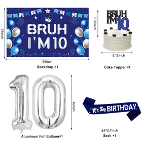 Eiurteao blue-silver balloons pack complements the 10th theme for festive decor