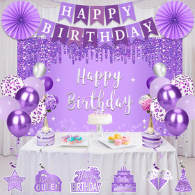 Eiurteao purple balloons pack adds shimmer and party mood