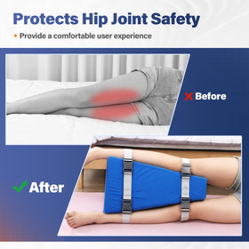 Eizome Hip Abduction Pillow compact design fits recovery spaces.