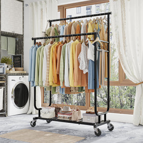 Ekisemio 450-lb capacity rack suitable for bulk wardrobe storage