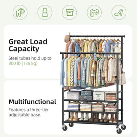 Ekisemio 75-inch tall unit fuses coat, shoe, and shelf storage