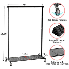 Ekisemio clothes rack assembles in about 15 minutes with included tools.