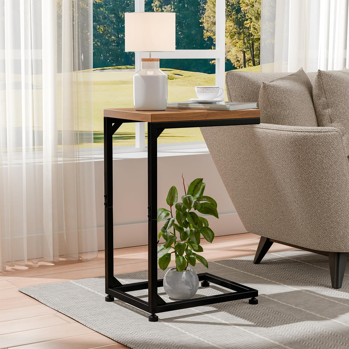 Ekisemio Rustic Brown finish adds warm, natural style to living rooms.