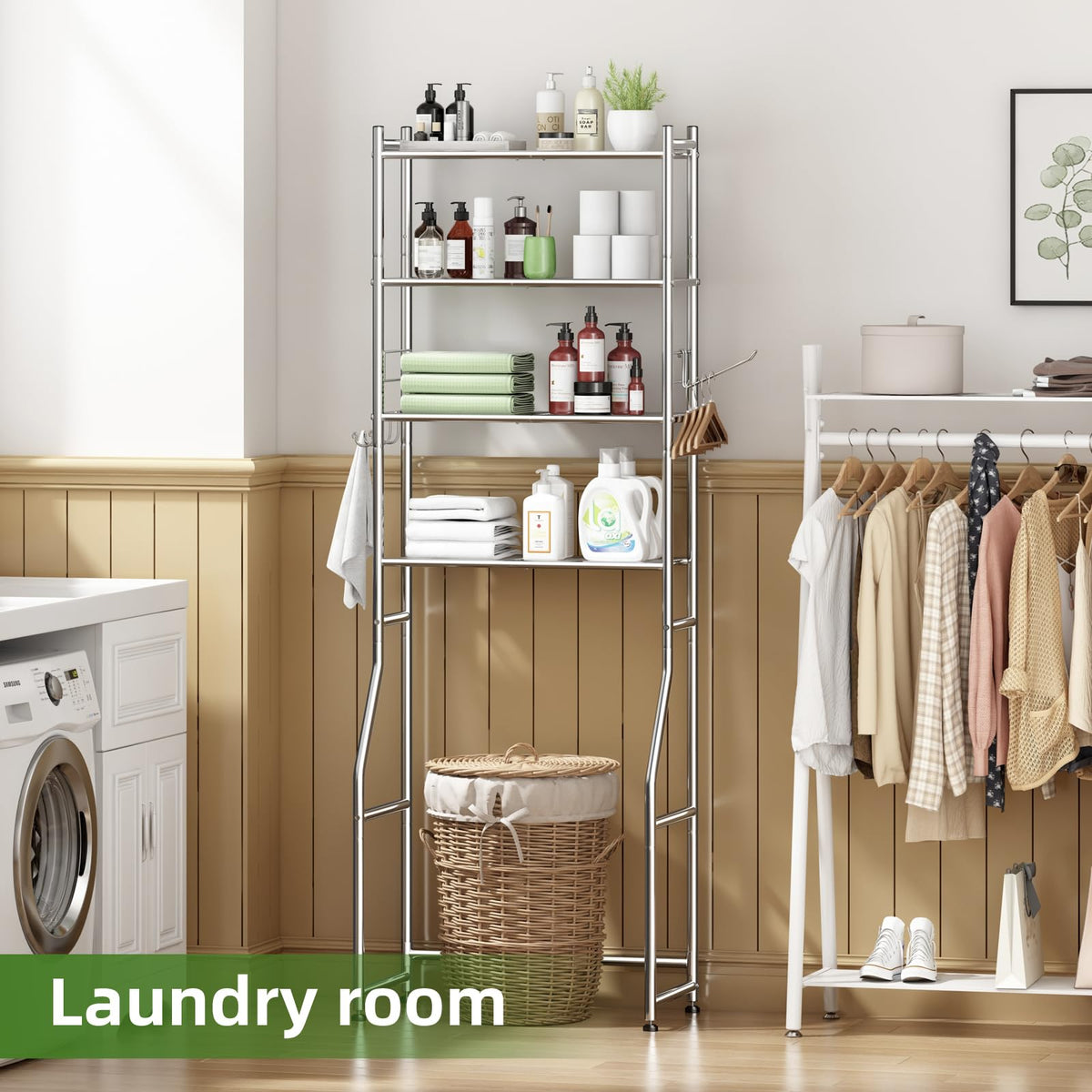 Ekisemio four-tier design maximizes vertical storage without taking extra floor space.
