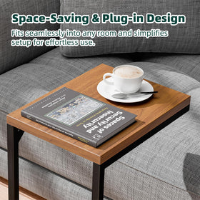Ekisemio Sturdy Steel Frame end table supports up to 50 lbs with no wobble.