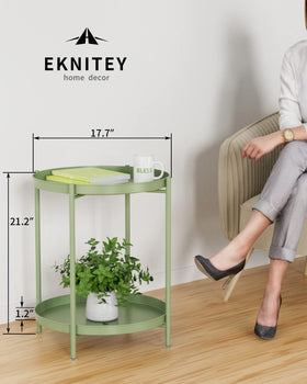 EKNITEY end table easy assembly, no tools required.