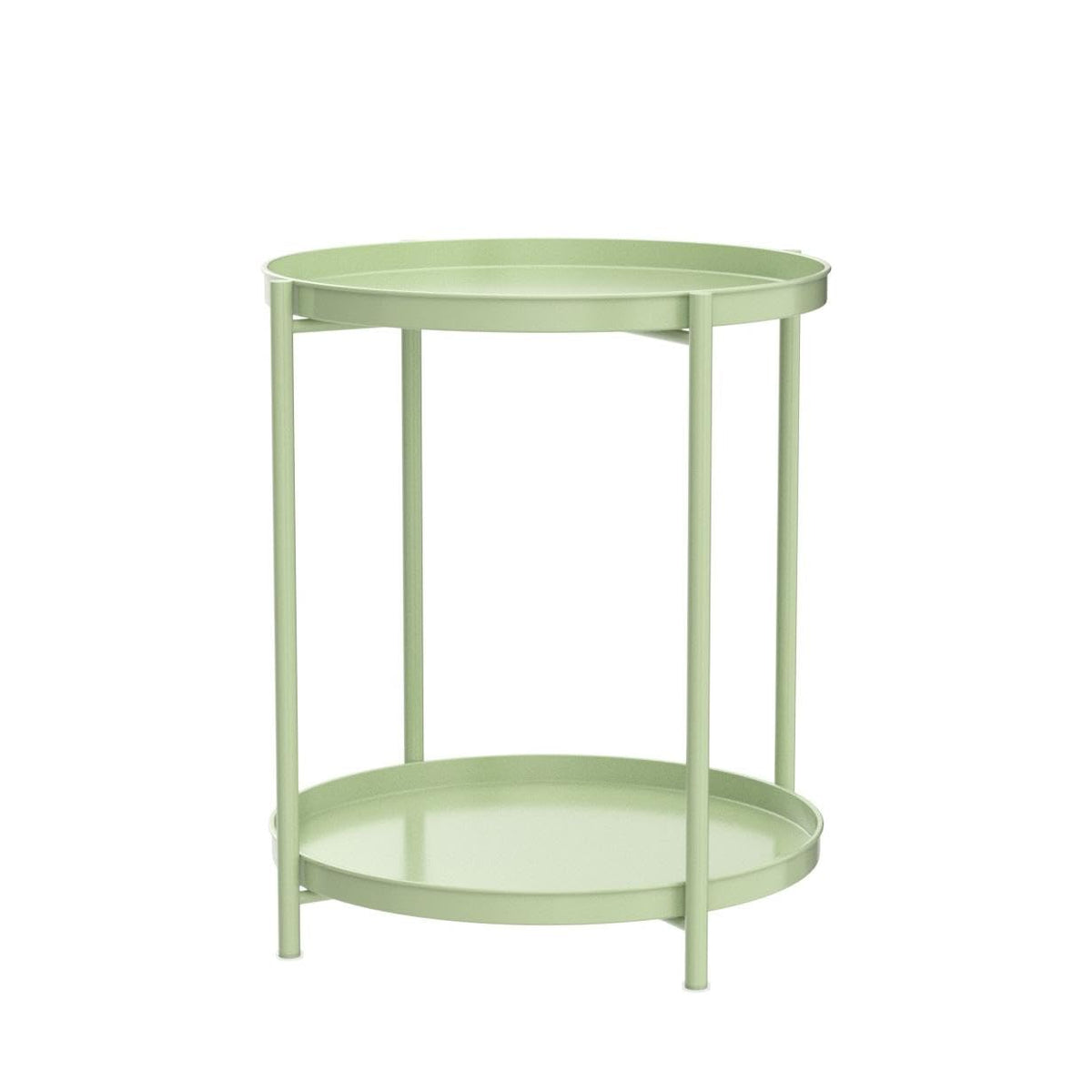 EKNITEY removable tray end table stores snacks and decor.