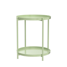 EKNITEY removable tray end table stores snacks and decor.