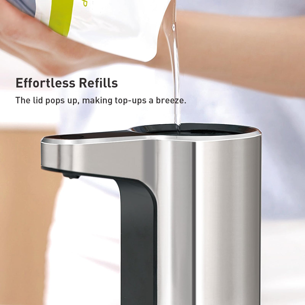 EKO Aroma touchless dispenser pack includes charger and guide