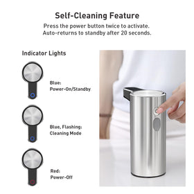EKO Aroma touchless dispenser with pop-up lid for easy refills