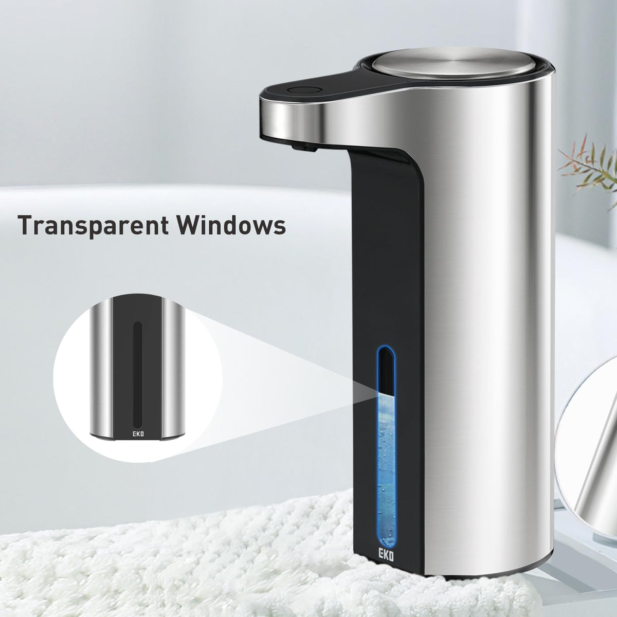 EKO Aroma touchless dispenser USB-C port enabling long-lasting power