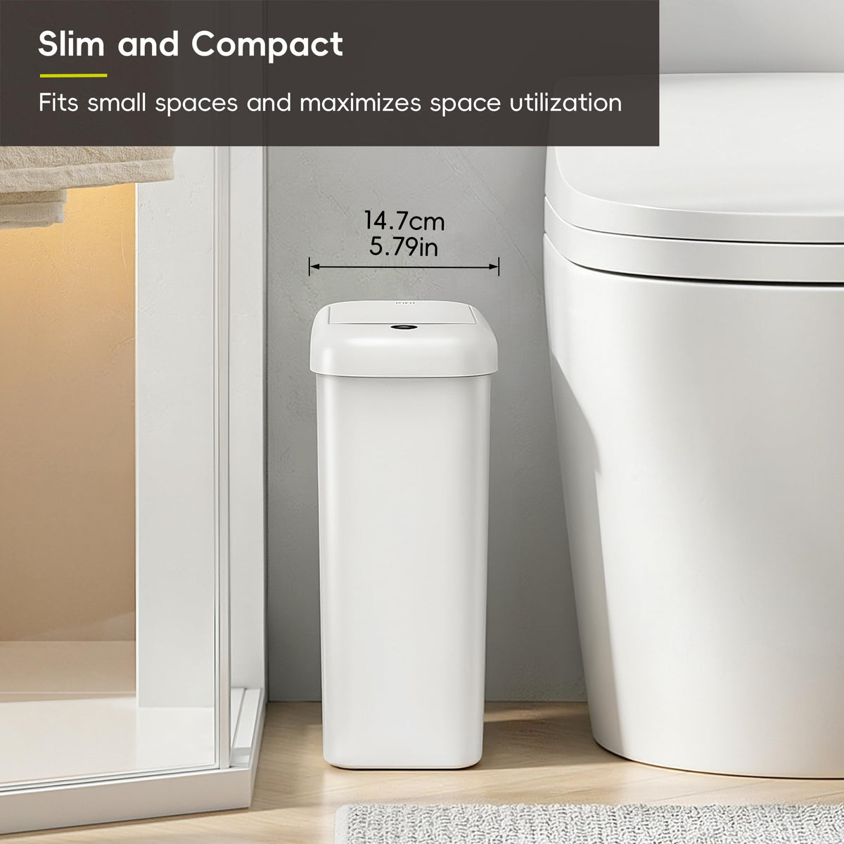 EKO slim, stylish gray design suits bathrooms.