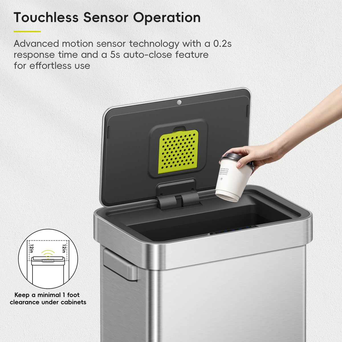 EKO Deluxe Mirage-T 50L battery compartment provides long-lasting power.