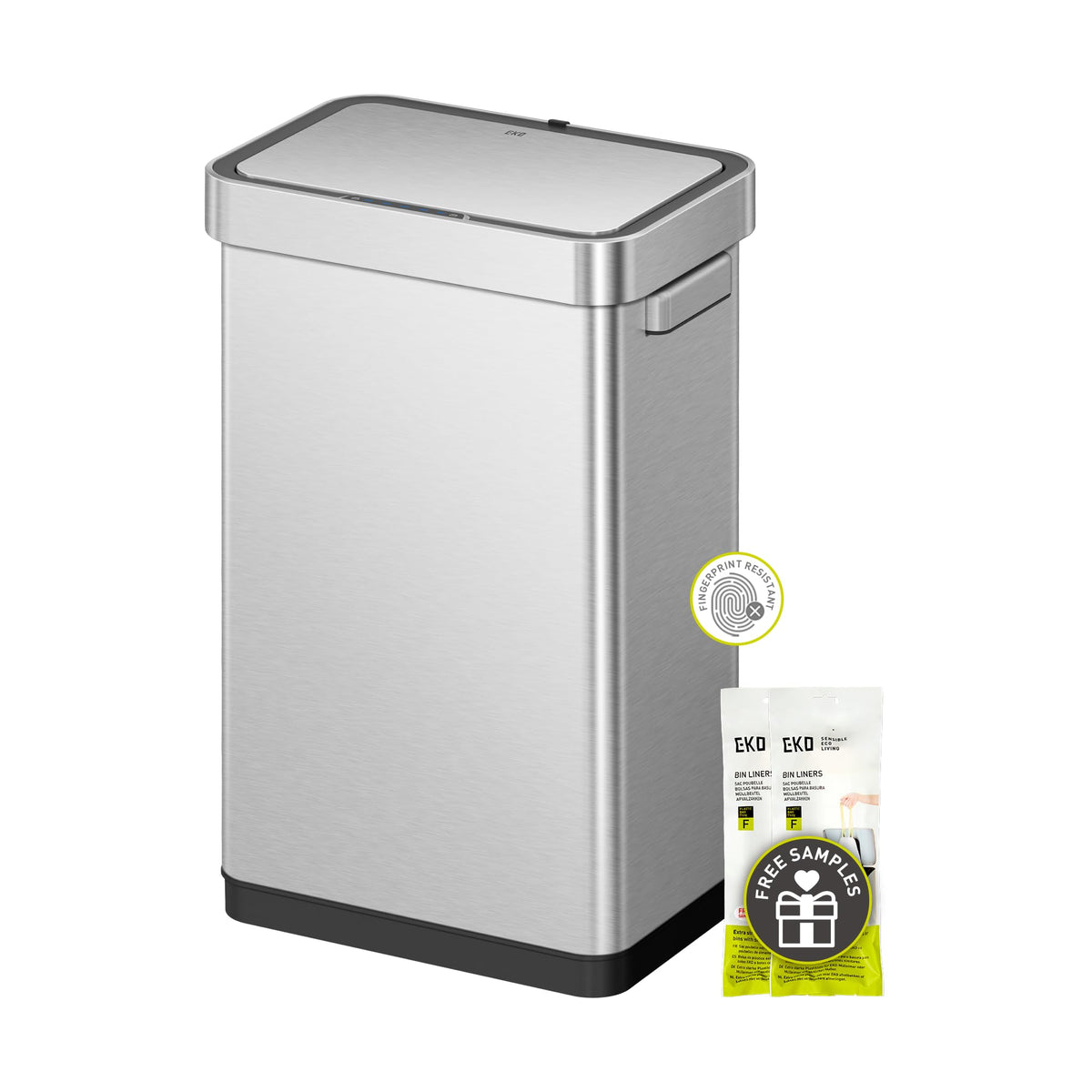 EKO Deluxe Mirage-T 50L front view highlights rectangular design for modern kitchens.
