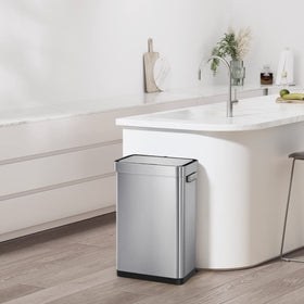EKO Deluxe Mirage-T 50L matte stainless finish resists fingerprints for a clean look.