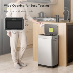 EKO Deluxe Mirage-T 50L rectangular form fits tight spaces in kitchens.