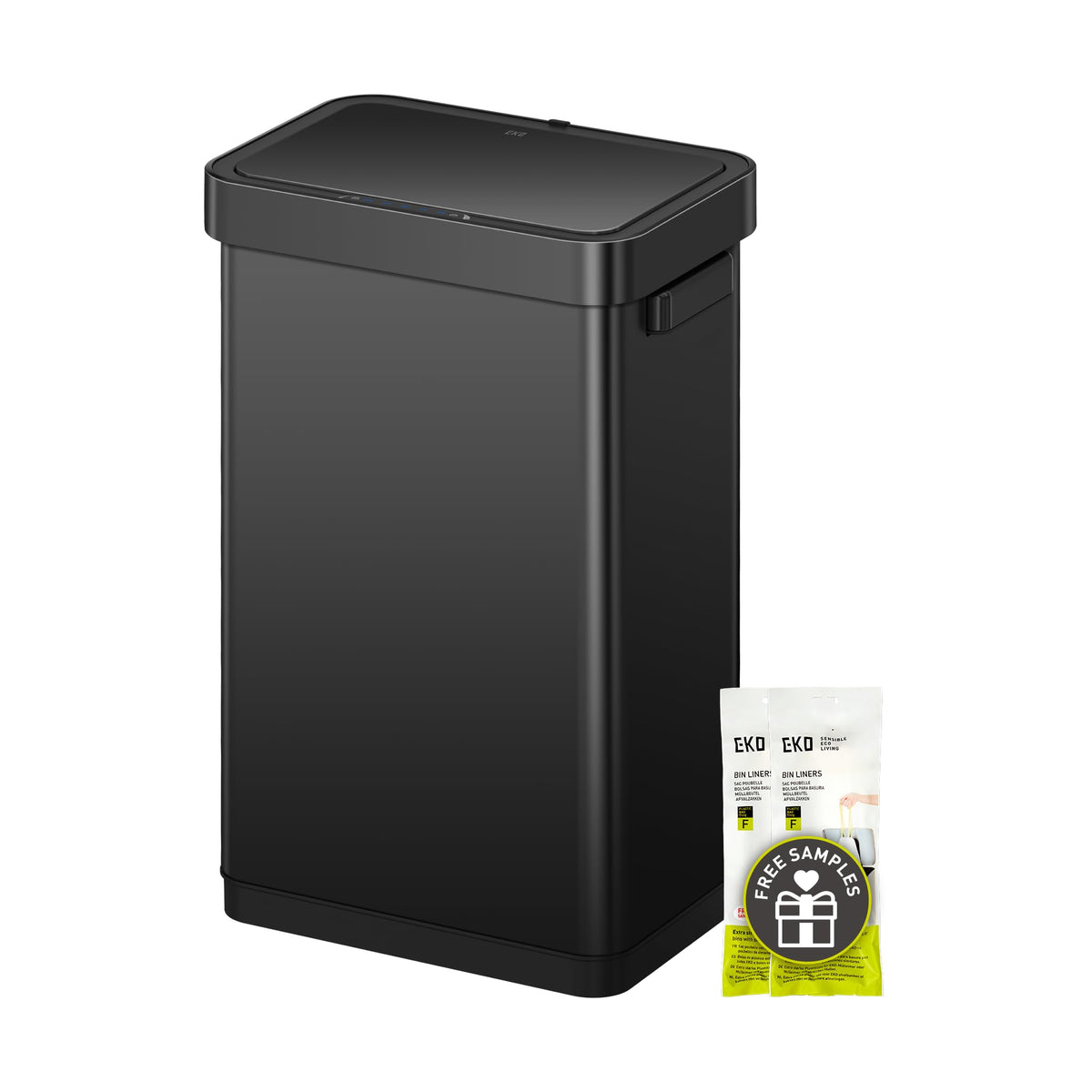 EKO Deluxe Mirage-T front view shows a sleek matte black finish for modern kitchens.