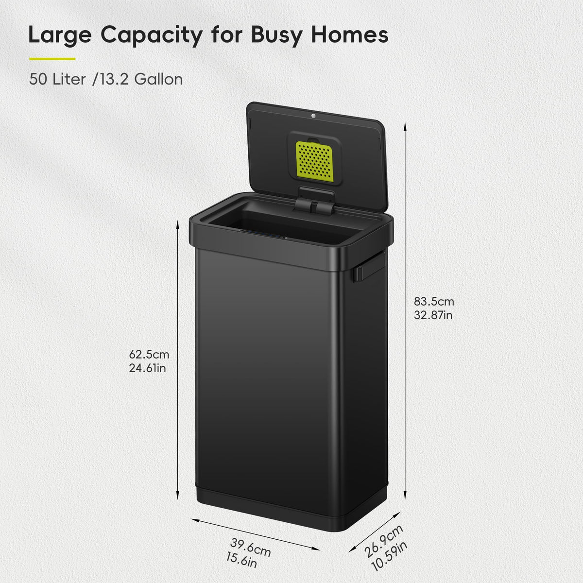 EKO Deluxe Mirage-T soft-close lid reduces noise and disruptions.