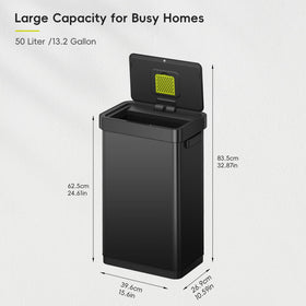 EKO Deluxe Mirage-T soft-close lid reduces noise and disruptions.