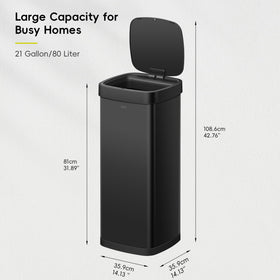 EKO EcoSmart 80L side view in brushed stainless steel for modern kitchen durability