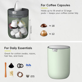 Close-up of EKO Fandy swing-top lid for smooth disposal