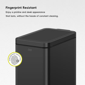 EKO fingerprint-resistant matte black finish resists smudges for a clean look.