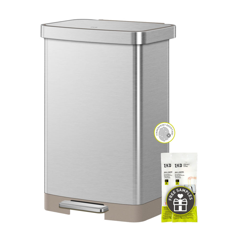EKO Hudson front view shows fingerprint-resistant matte stainless steel for easy cleaning.