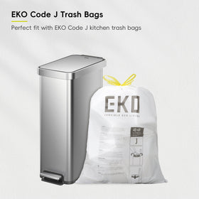 EKO Hudson Slim 50L liner ring keeps bags secure.