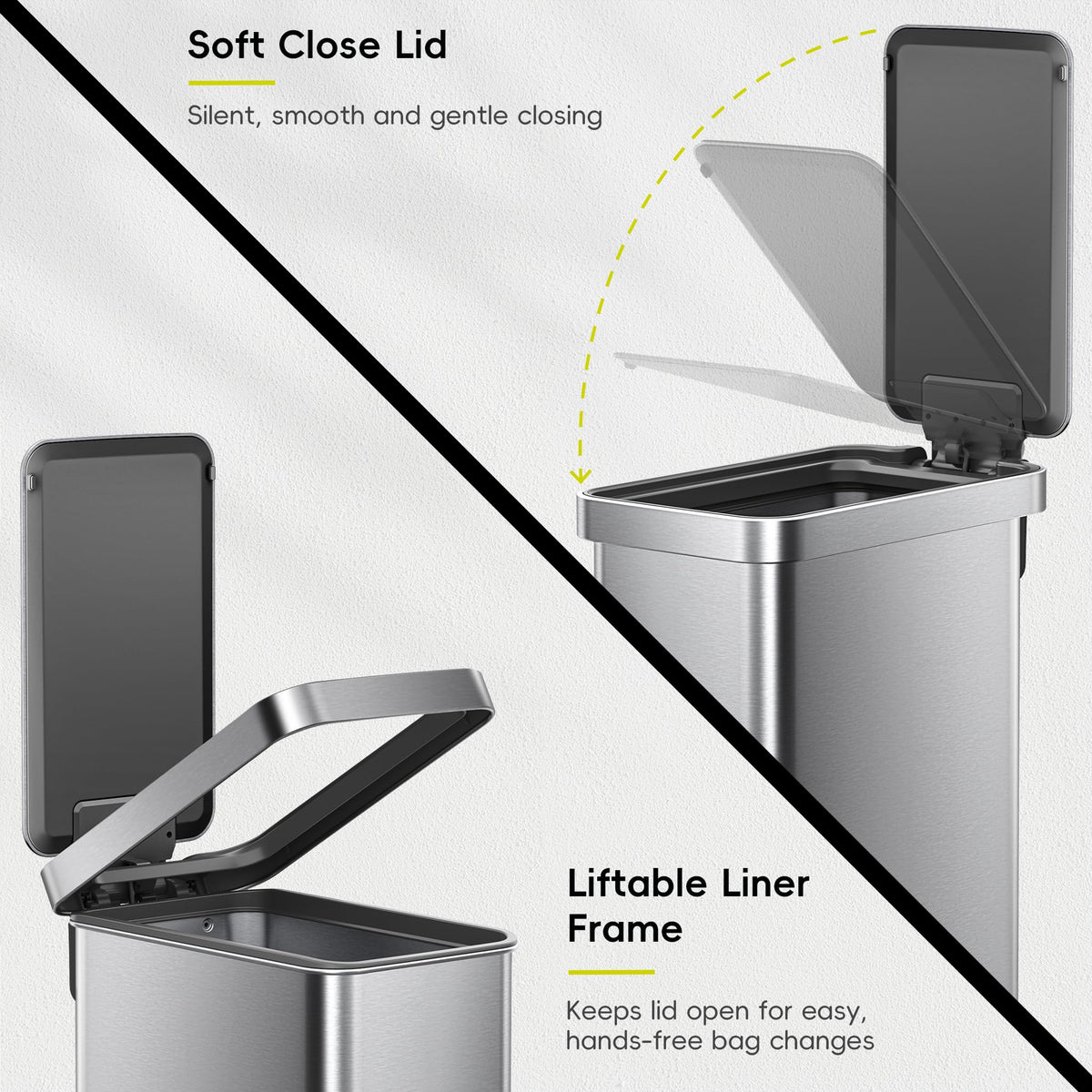 EKO Hudson Slim 50L industrial-grade pedal delivers reliable hands-free operation.