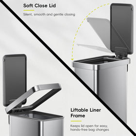 EKO Hudson Slim 50L industrial-grade pedal delivers reliable hands-free operation.