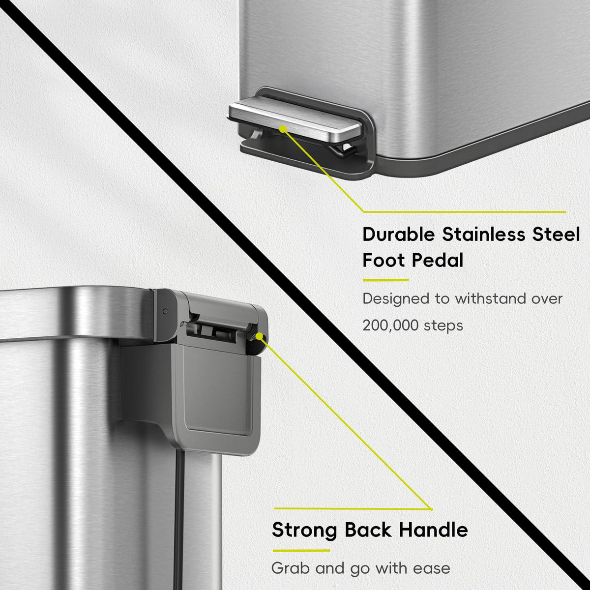 EKO Hudson Slim 50L stay-open feature aids hands-free prep.