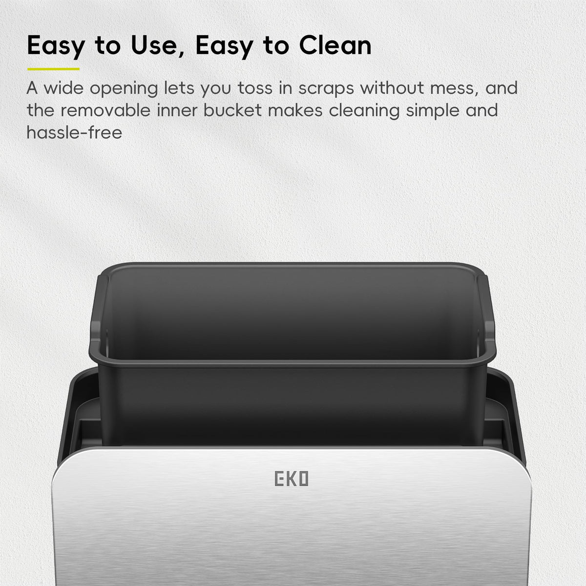 EKO fingerprint-resistant stainless steel surface resists stains