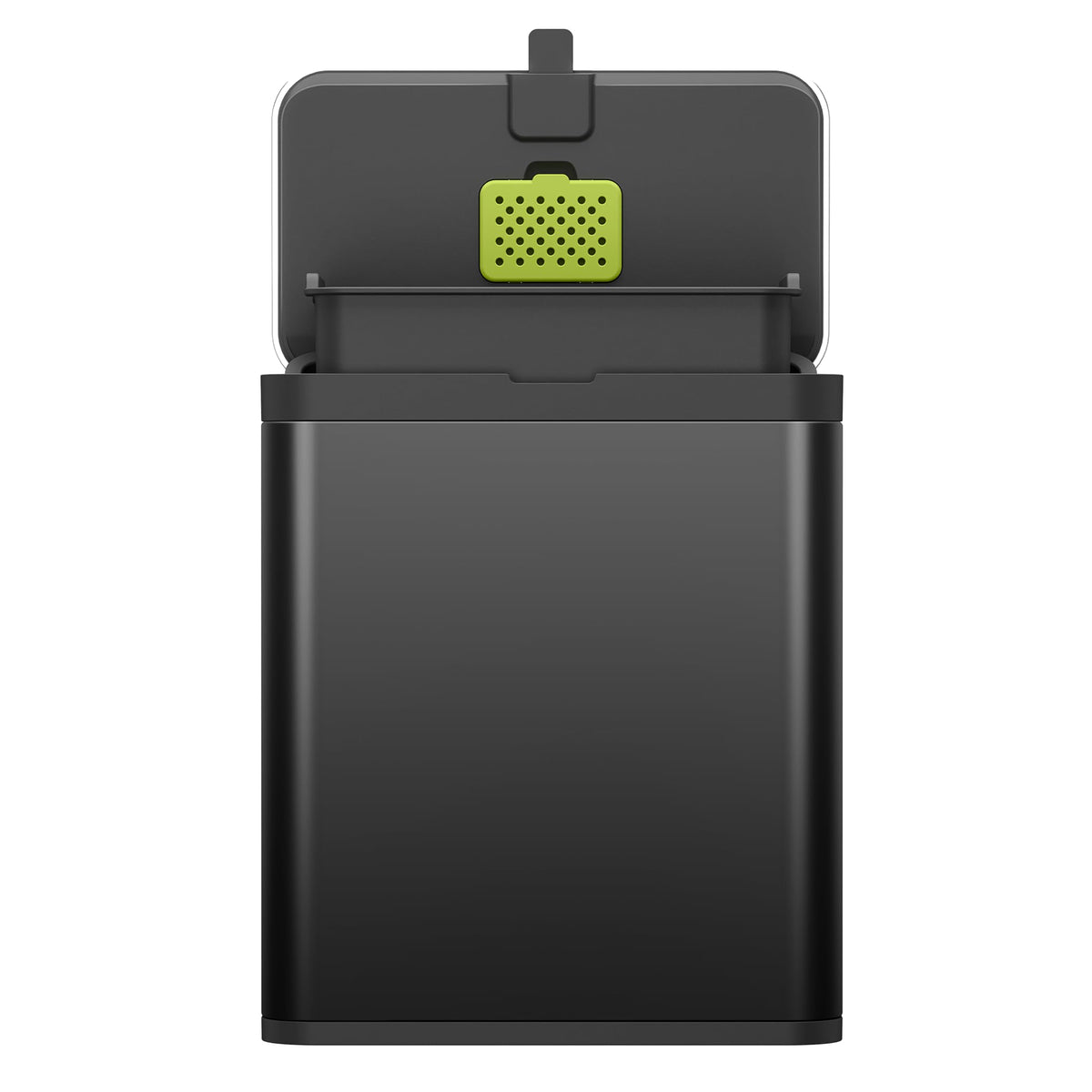 EKO 7L kitchen compost bin front view in matte black