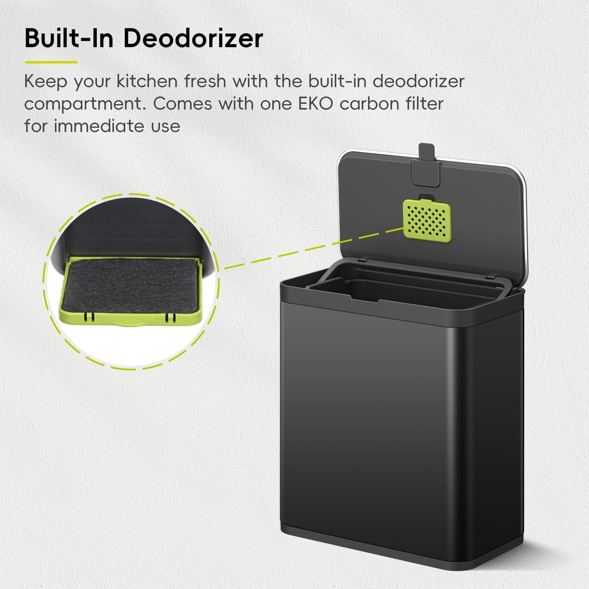EKO 7L removable inner bucket for quick bag changes