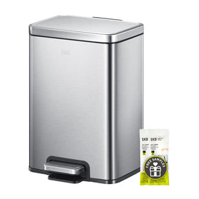 EKO Madison 12L trash can front view with pedal for hands-free disposal.