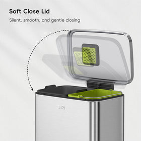EKO Madison inner bin 25L keeps waste and recycling neatly separated.