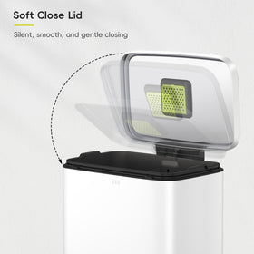EKO Madison sturdy foot pedal for hands-free disposal.
