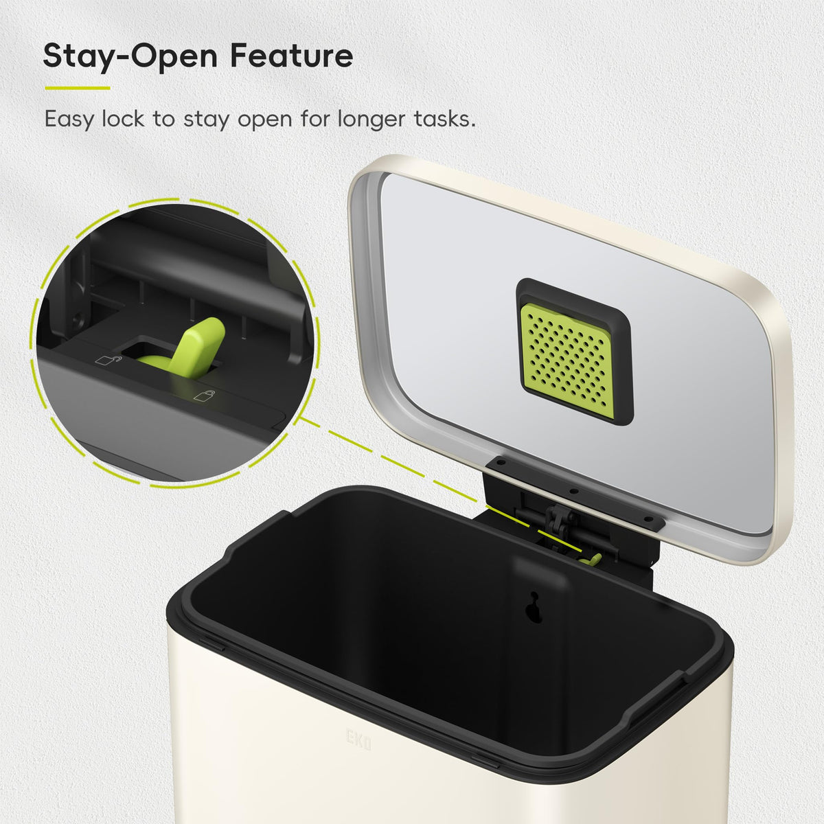 EKO Madison removable inner liner for easy bag disposal