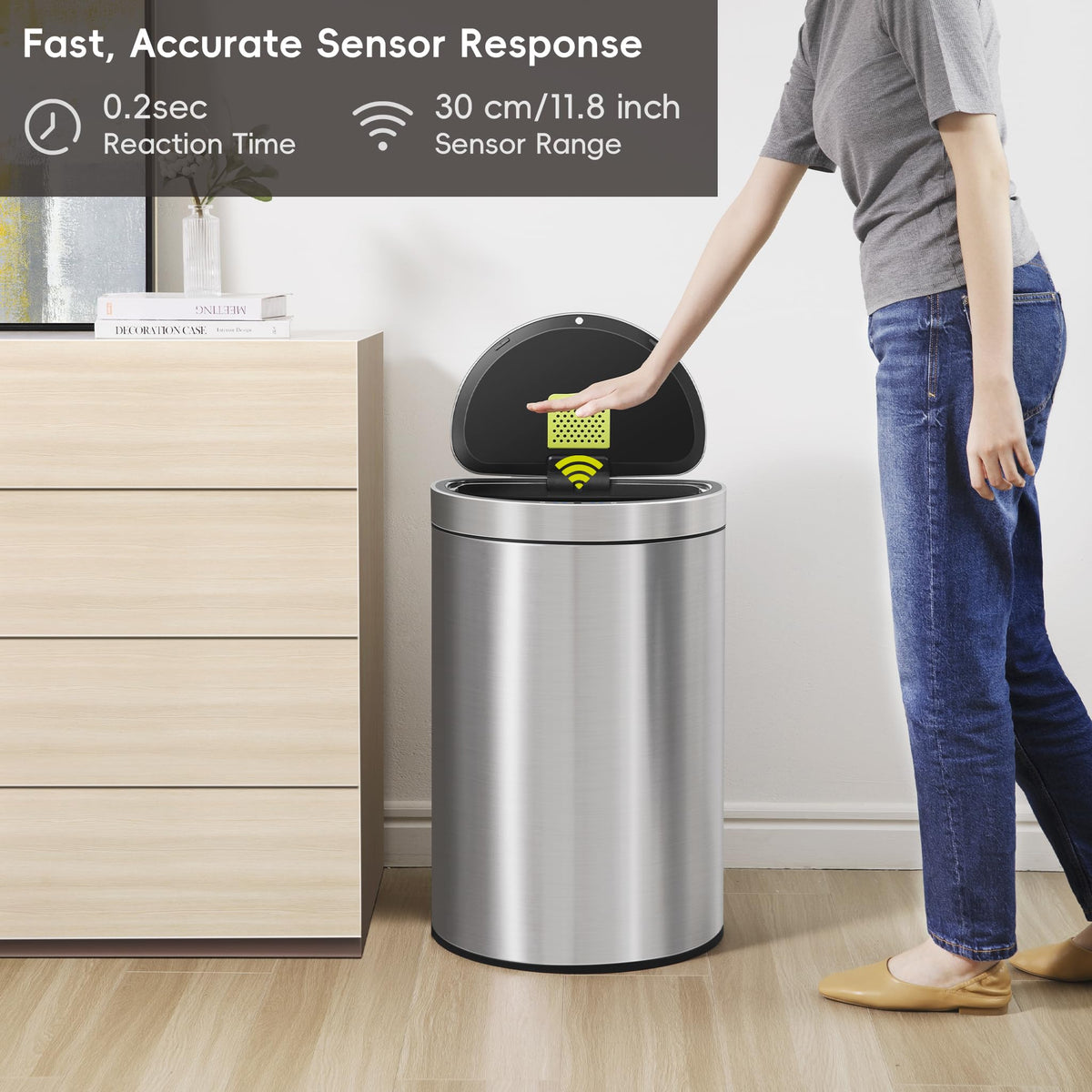 EKO Mirage matte stainless steel finish resists fingerprints for a cleaner look.
