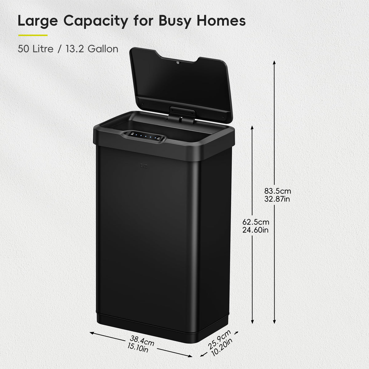 EKO Mirage-T brushed stainless steel finish for a sleek look