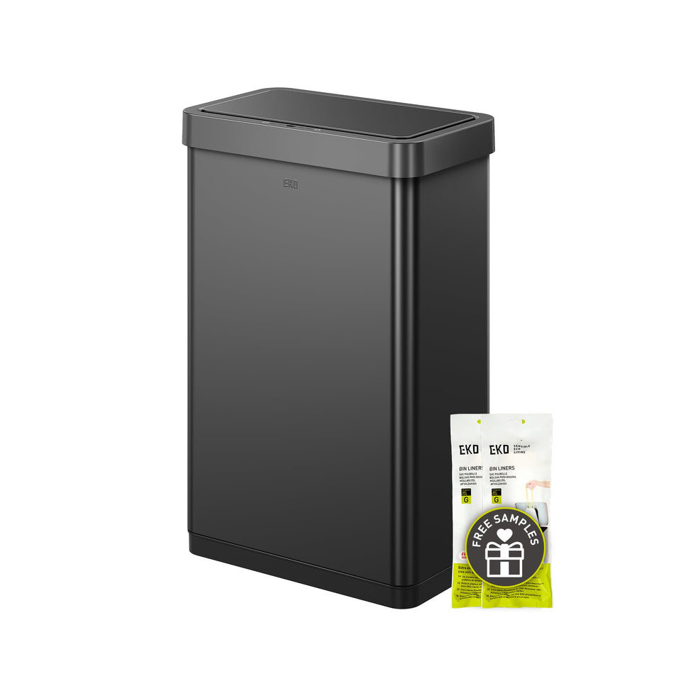 EKO Mirage X 80L front view shows sleek matte black stainless steel finish