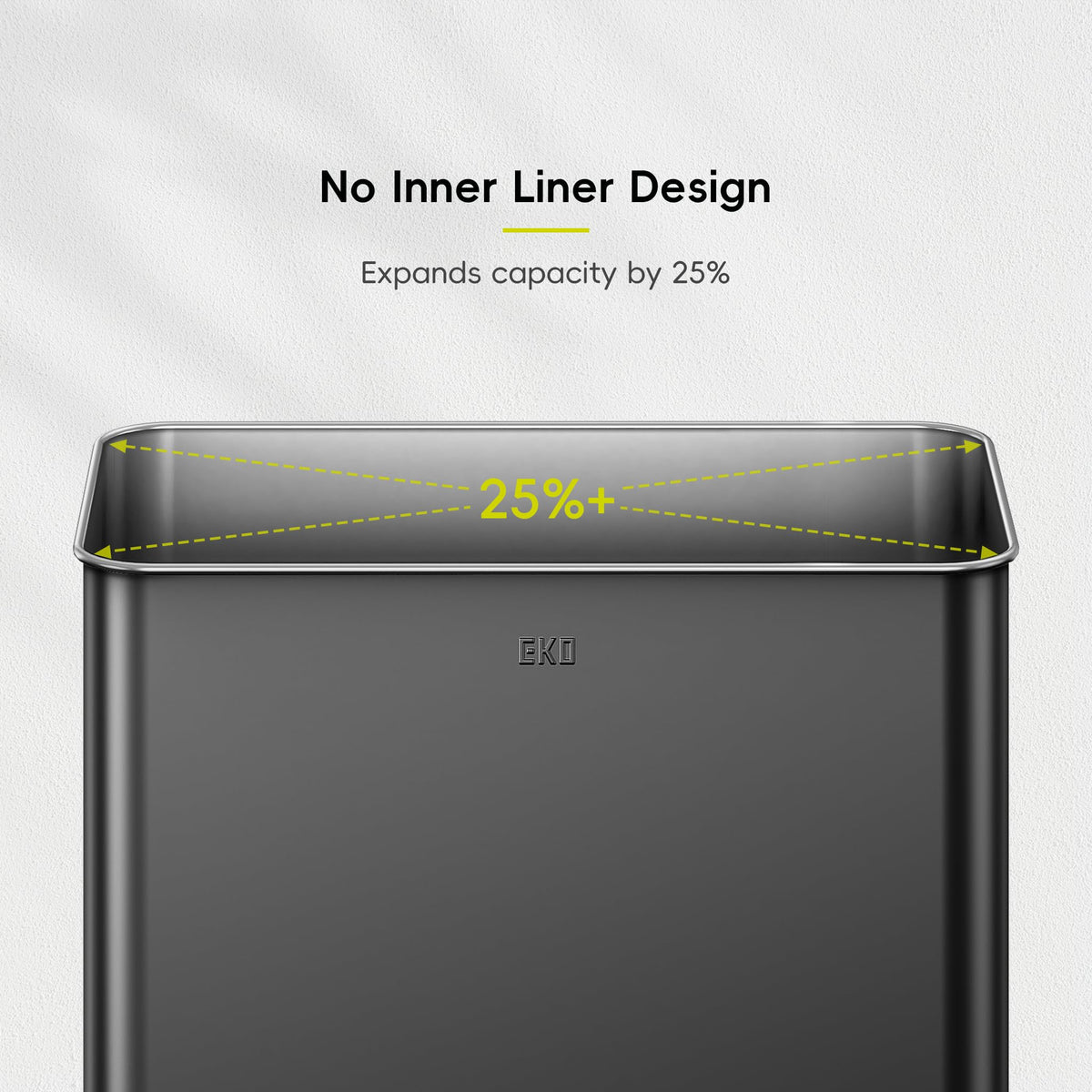 EKO Mirage X 80L fingerprint resistant stainless steel surface keeps a clean look
