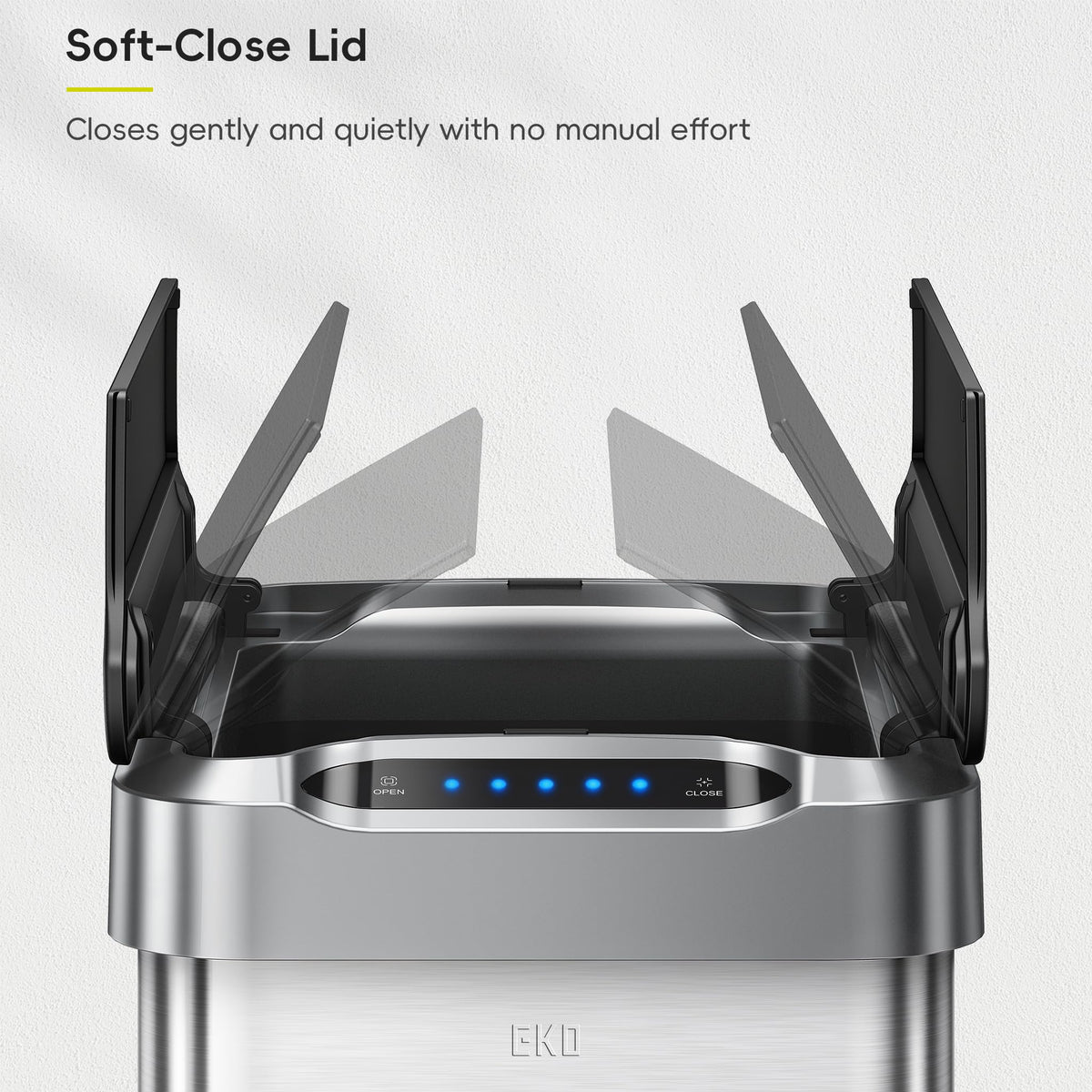 EKO Phantom-T 50L lid-open image illustrating 20-minute stay-open mode.